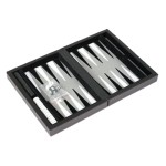 Backgammon Classic Game - Folding PU Leather 23cm - Dal Rossi